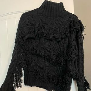 Black Fringe sweater - never worn